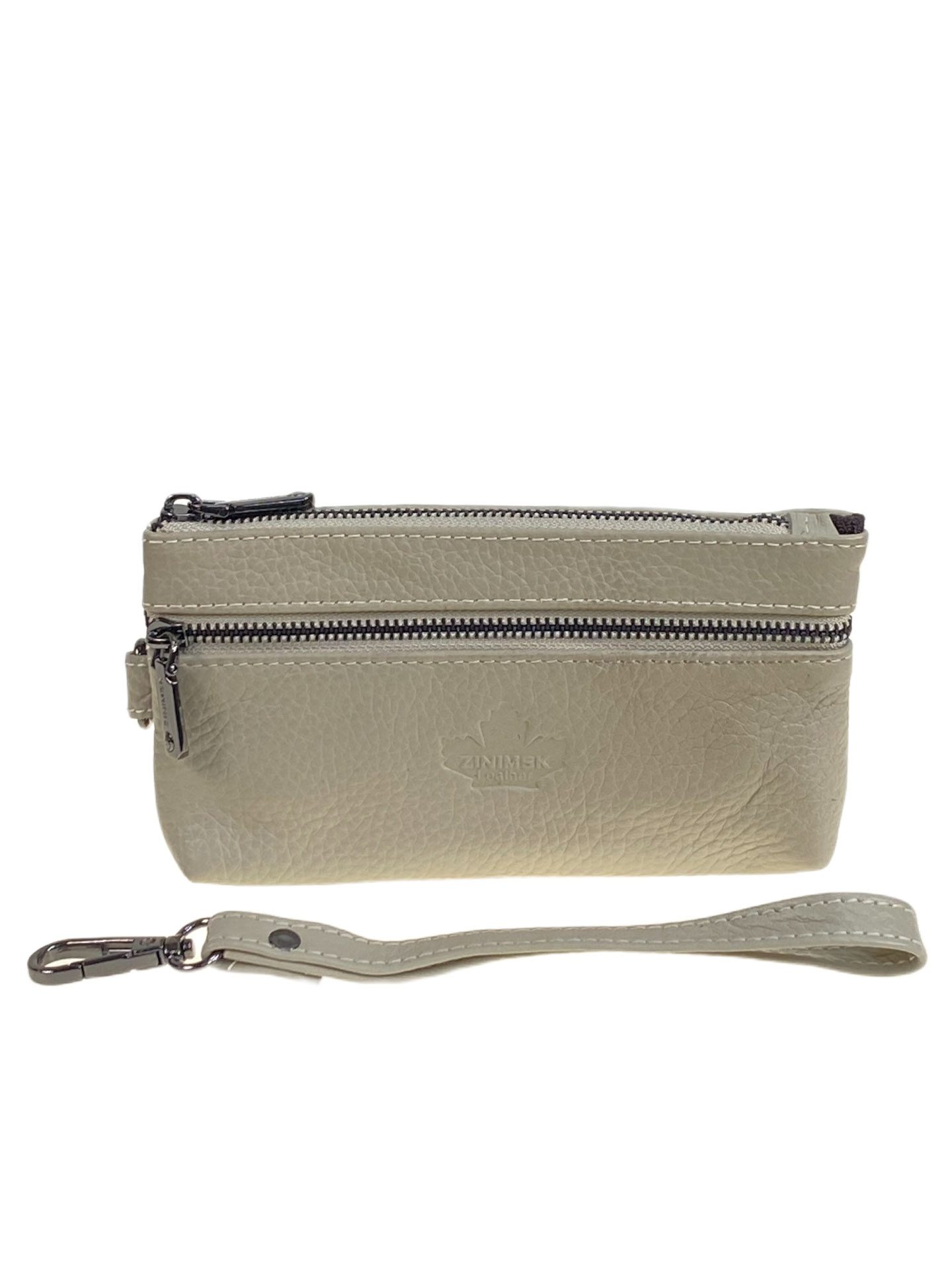 На фото 1 - Женский кошелёк  из натуральной кожи, цвет  молочный