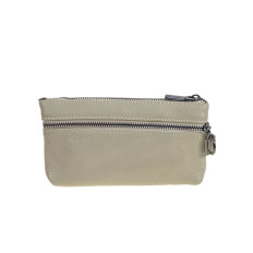 На фото 2 - Женский кошелёк  из натуральной кожи, цвет  молочный