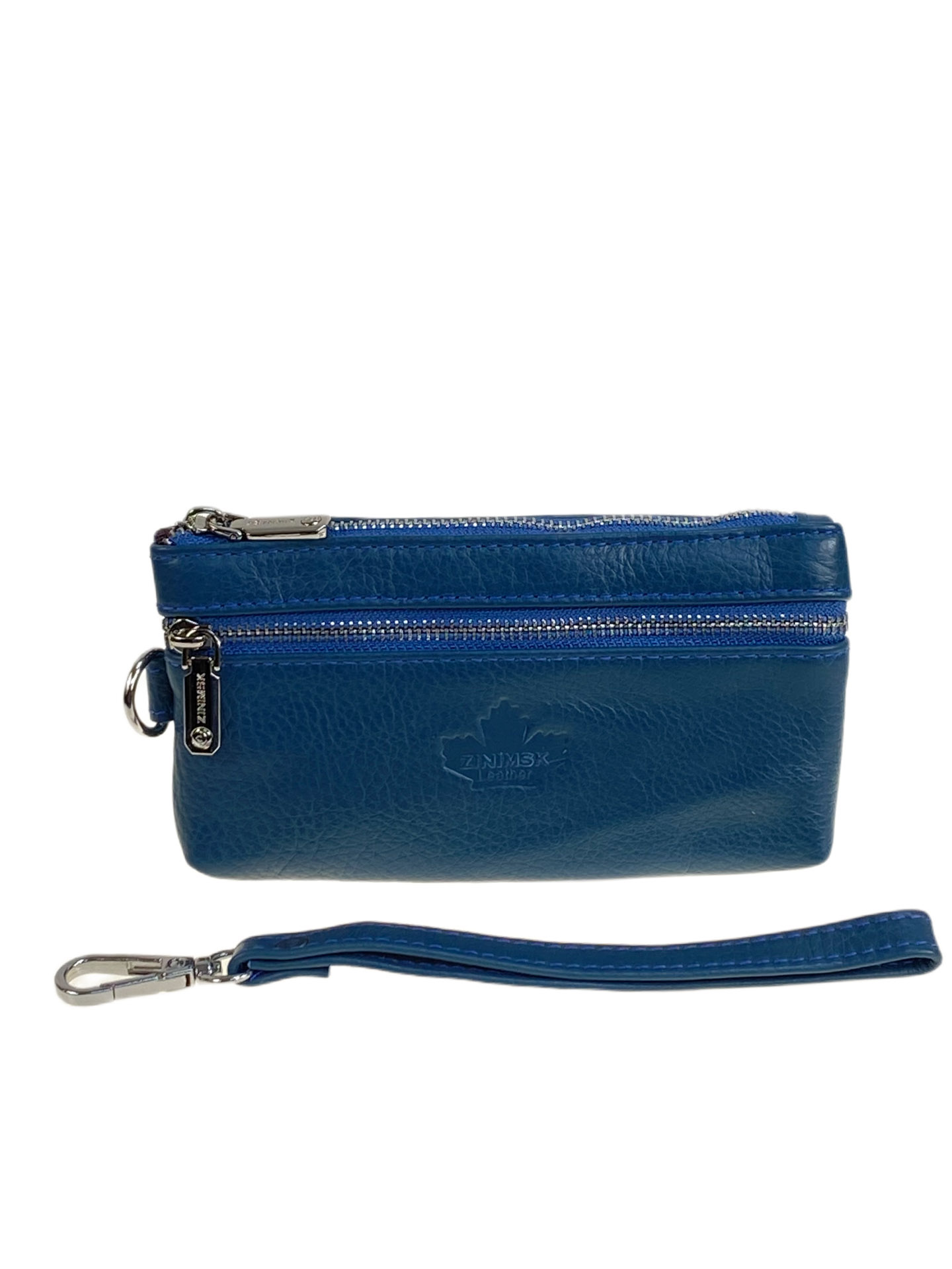 На фото 1 - Женский кошелёк  из натуральной кожи, цвет синий