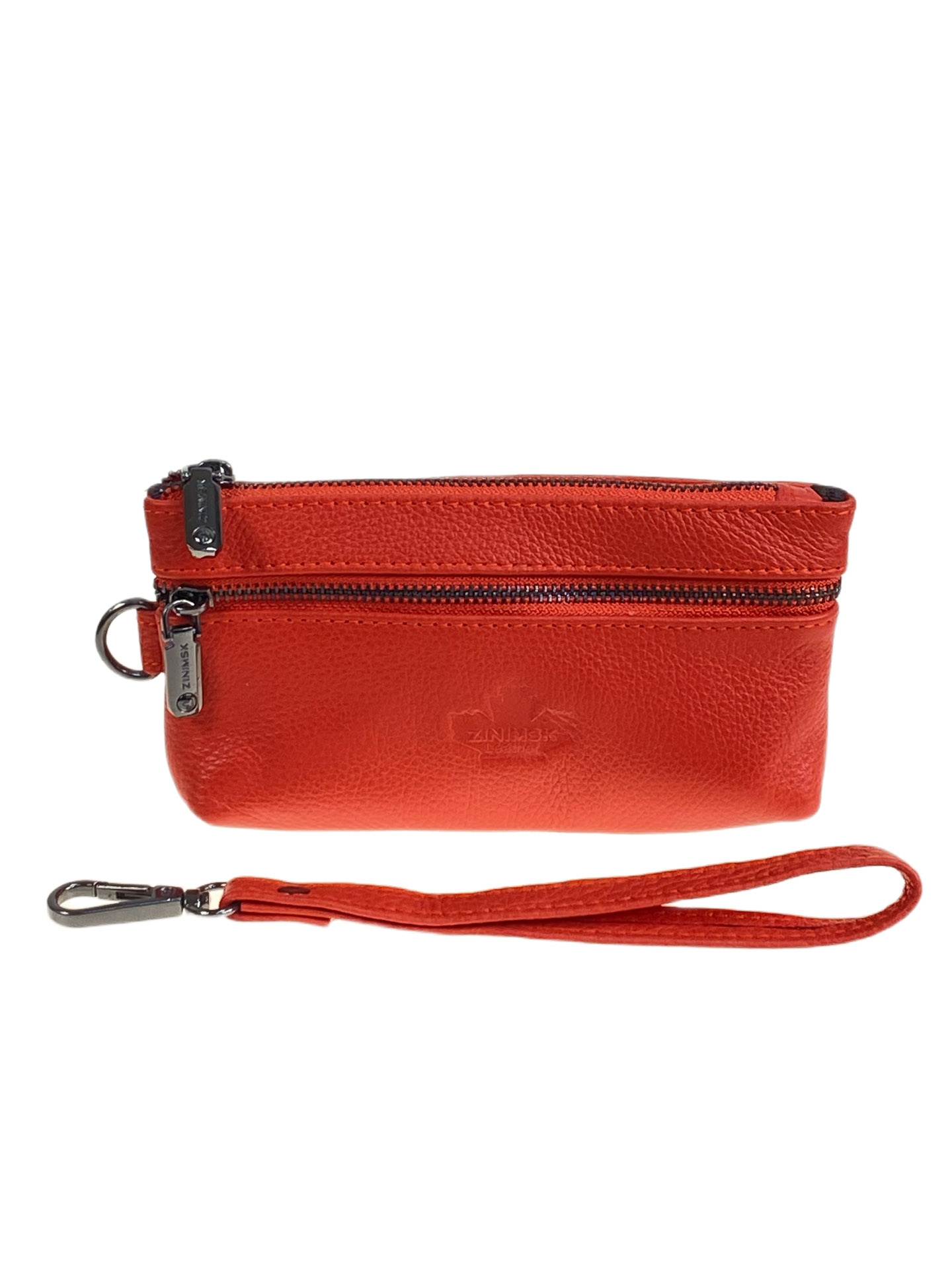 На фото 1 - Женский кошелёк  из натуральной кожи, цвет коралловый