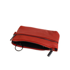 На фото 2 - Женский кошелёк  из натуральной кожи, цвет коралловый