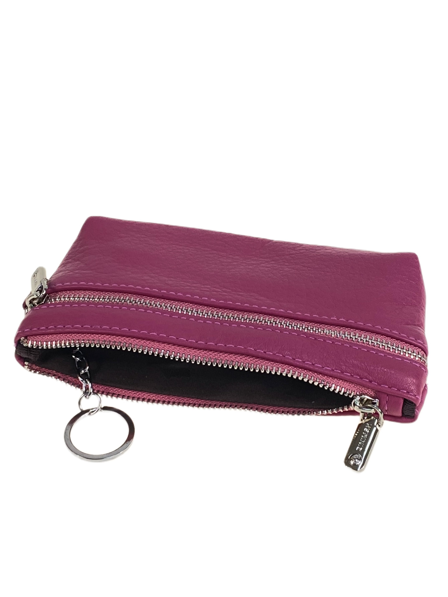 На фото 2 - Женский кошелёк  из натуральной кожи, цвет малиновый