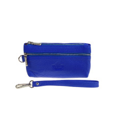 На фото 1 - Женский кошелёк  из натуральной кожи, цвет синий