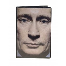 На фото 1 - Обложка на паспорт с принтом, цвет черный На фото 1 - Обложка на паспорт с принтом, цвет черный