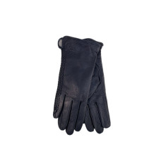 На фото 1 - Женские перчатки из натуральной кожи, цвет черный