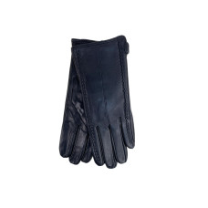 На фото 1 - Женские перчатки из натуральной кожи, цвет черный