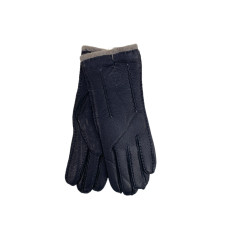 На фото 1 - Женские перчатки из натуральной кожи, цвет черный