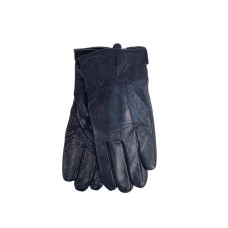 На фото 1 - Мужские перчатки из натуральной кожи, цвет черный