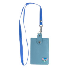 На фото 2 - Бейджик на шею, цвет голубой