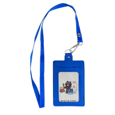 На фото 1 - Бейджик на шею, цвет синий