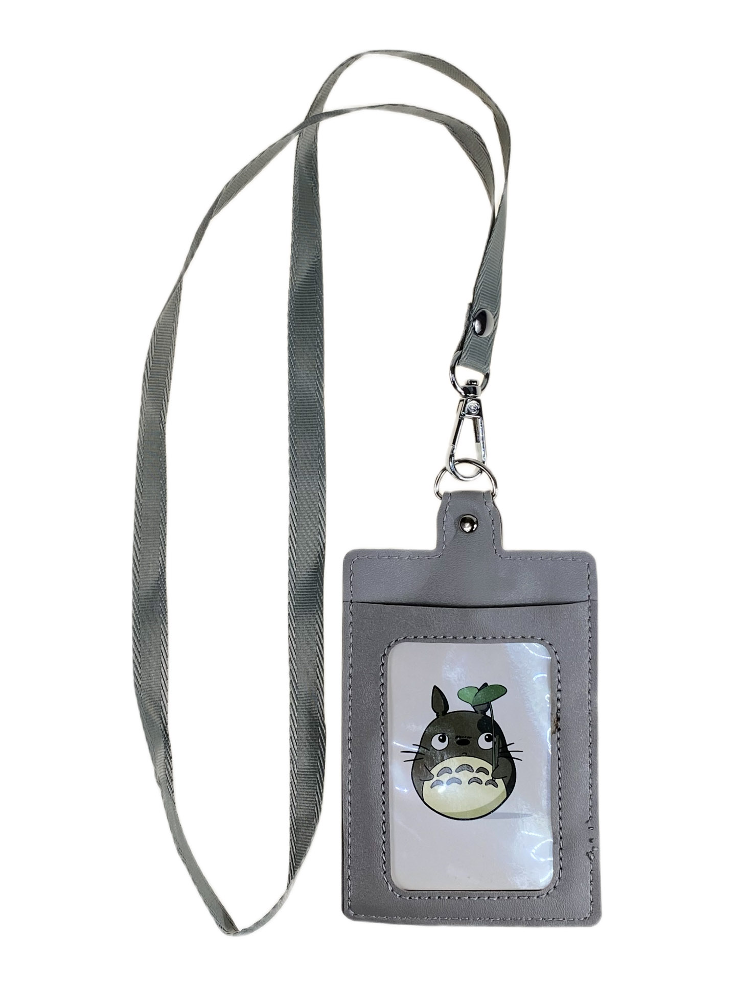 На фото 1 - Бейджик на шею, цвет серый