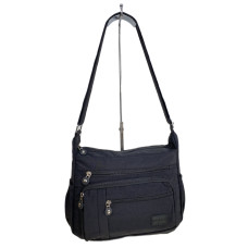 На фото 1 - Женская cумка из текстиля, цвет черный