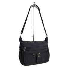 На фото 1 - Женская cумка из текстиля, цвет черный