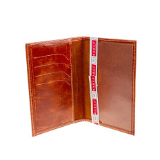 На фото 2 -  Обложка на паспорта из натуральной кожи, цвет коричнево-рыжий