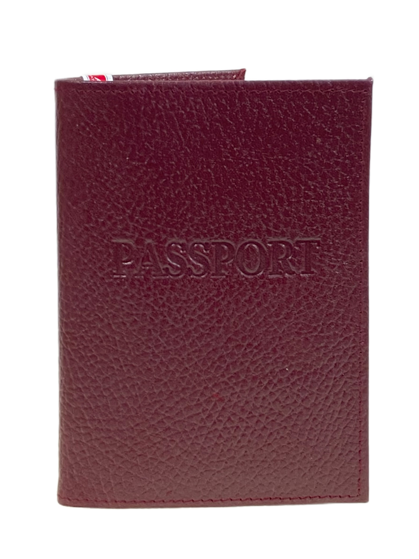 На фото 1 -  Обложка на паспорта из натуральной кожи, цвет бордовый
