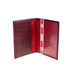 На фото 2 -  Обложка на паспорта из натуральной кожи, цвет бордовый