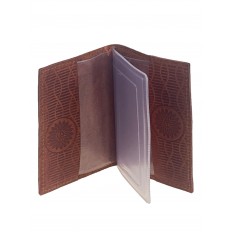 На фото 2 -  Обложка для автодокументов из искусственной кожи, цвет рыжий