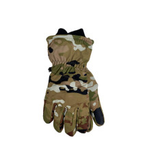 На фото 1 - Утеплённые мужские перчатки мультицвет