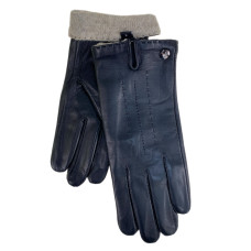 На фото 1 - Женские  демисезонные перчатки из натуральной кожи, цвет черный