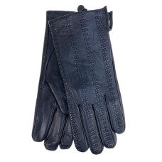 На фото 1 - Женские  демисезонные перчатки из натуральной кожи, цвет черный 