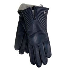 На фото 1 - Женские  демисезонные перчатки из натуральной кожи, цвет черный