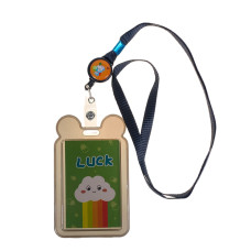 На фото 1 - Бейдж для пропуска с рулеткой и лентой, цвет черный На фото 1 - Бейдж для пропуска с рулеткой и лентой, цвет черный