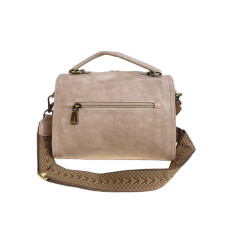 На фото 2 - Женская сумка из искусственной кожи, цвет бежевый