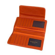 На фото 2 - Женское портмоне из искусственной кожи, цвет оранжевый На фото 2 - Женское портмоне из искусственной кожи, цвет оранжевый