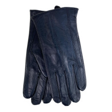 На фото 1 - Женские  демисезонные перчатки из натуральной кожи, цвет  черный