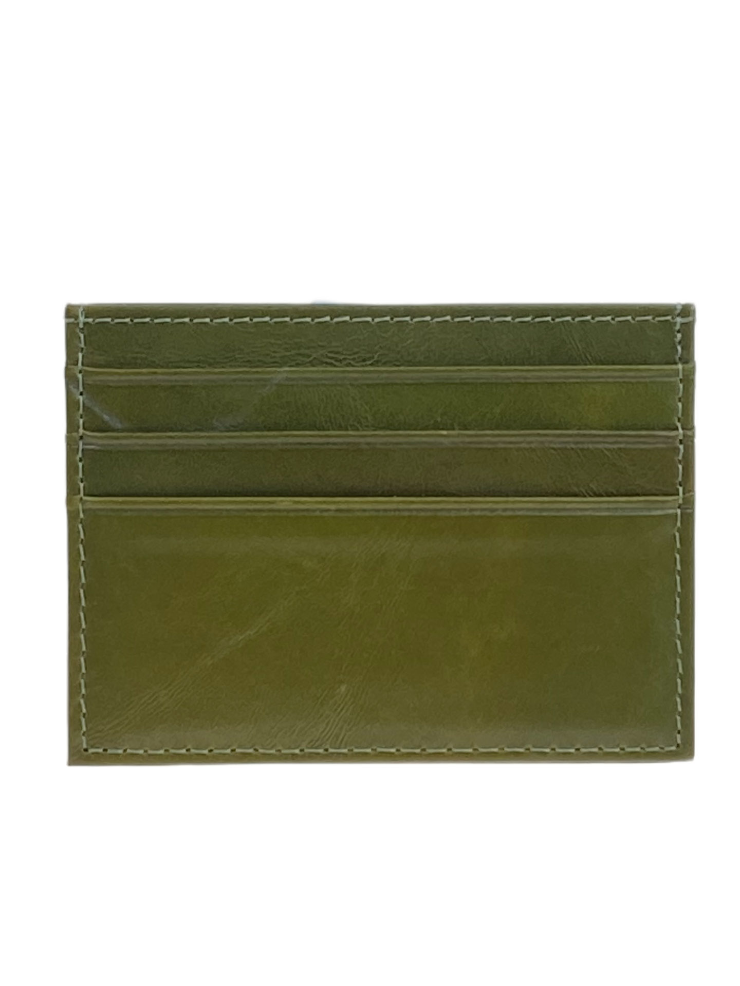 На фото 1 -  Картхолдер женский из натуральной кожи для пластиковых карт, цвет зеленый
