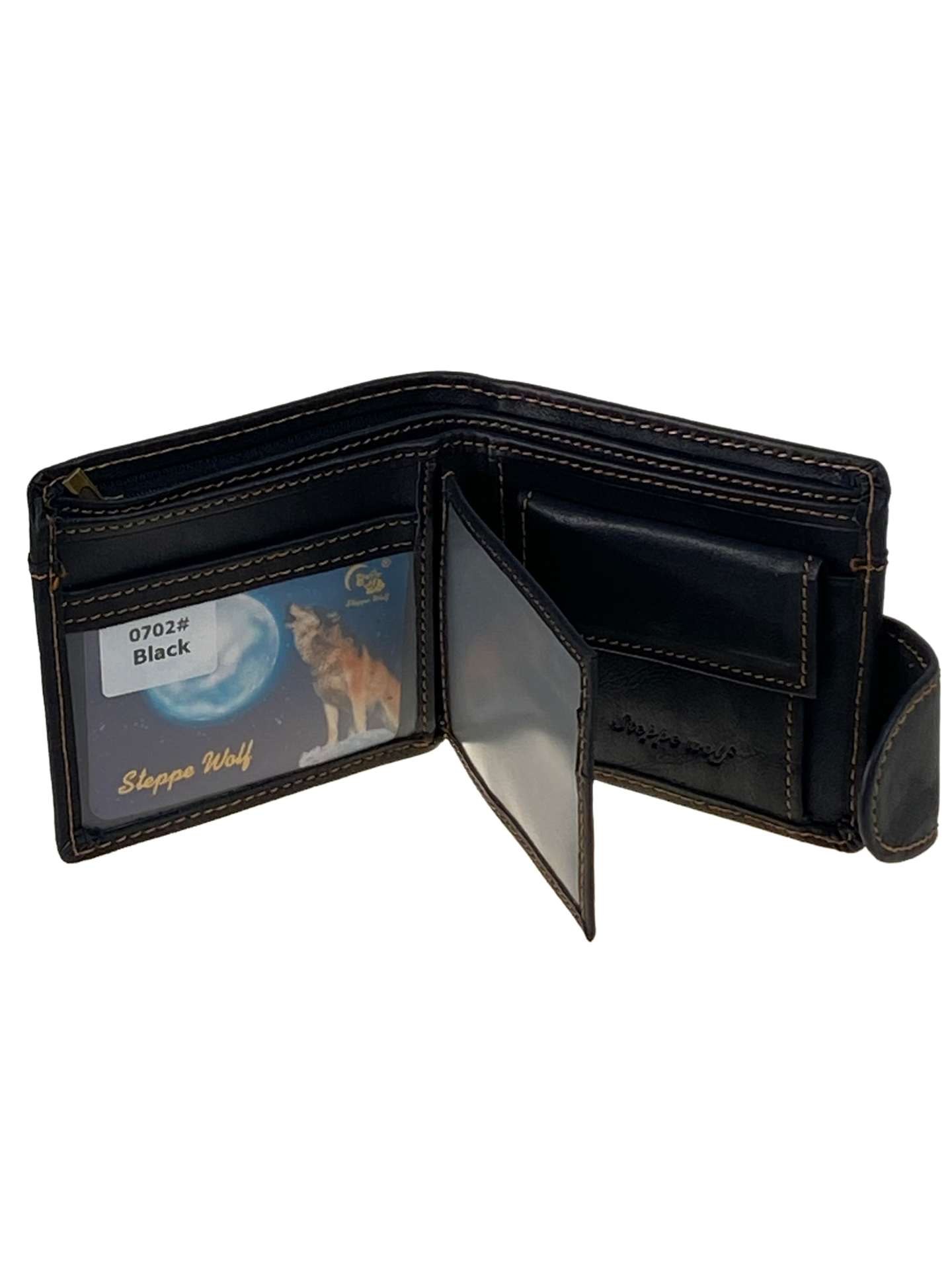 На фото 2 - Портмоне мужское из натуральной кожи , цвет черный