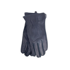 На фото 1 - Перчатки мужские из натуральной кожи цвет черный