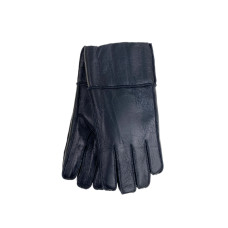 На фото 1 - Перчатки мужские из натуральной кожи цвет черный