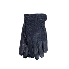 На фото 1 - Перчатки мужские из натуральной кожи цвет черный