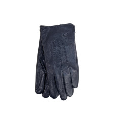 На фото 1 - Перчатки мужские из натуральной кожи цвет черный