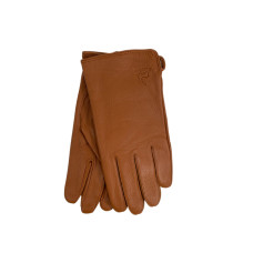На фото 1 - Перчатки мужские из натуральной кожи цвет рыжий