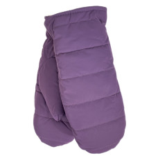 На фото 1 - Зимние женские варежки с подкладом из искусственного меха, цвет сиреневый