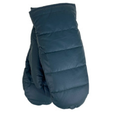 На фото 1 - Зимние женские варежки с подкладом из искусственного меха, цвет зеленый