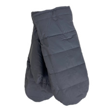 На фото 1 - Зимние женские варежки с подкладом из искусственного меха, цвет тёмно серый