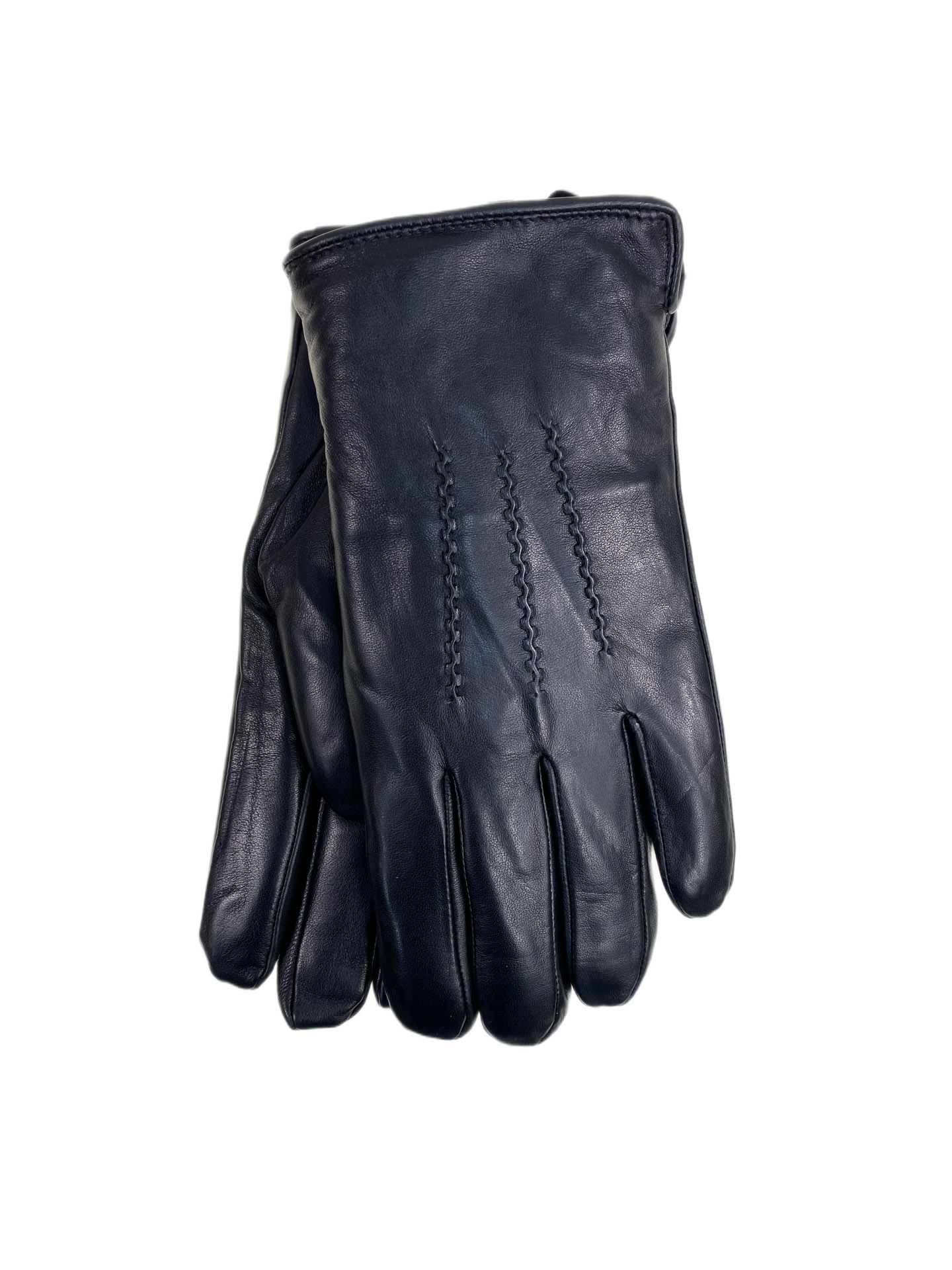 На фото 1 -  Перчатки мужские из натуральной кожи цвет черный