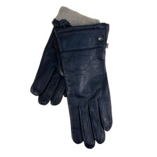 На фото 1 - Женские  демисезонные перчатки из натуральной кожи, цвет черный