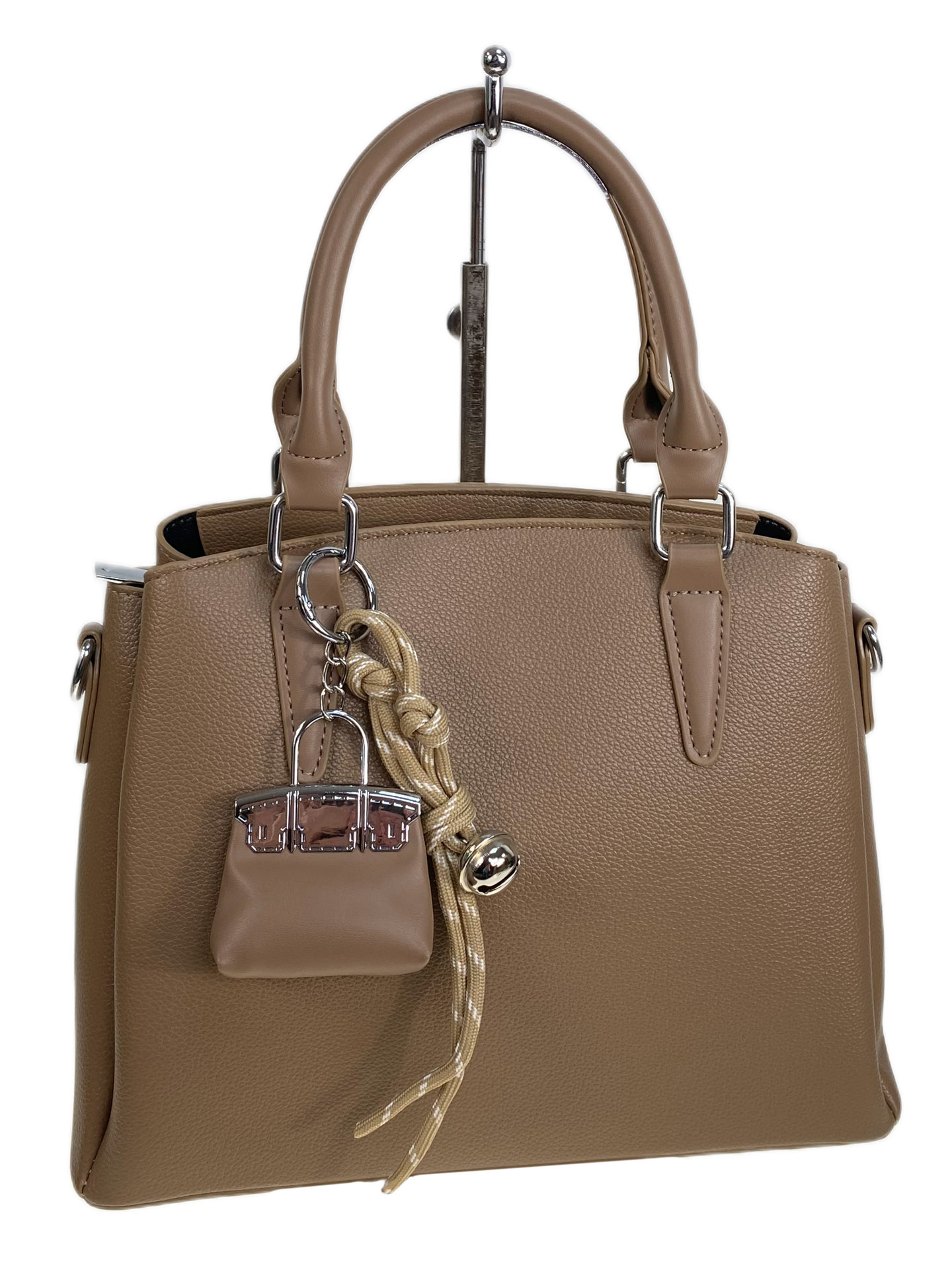 На фото 1 - Женская сумка из искусственной кожи, цвет хаки