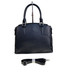 На фото 2 - Женская сумка из искусственной кожи, цвет черный