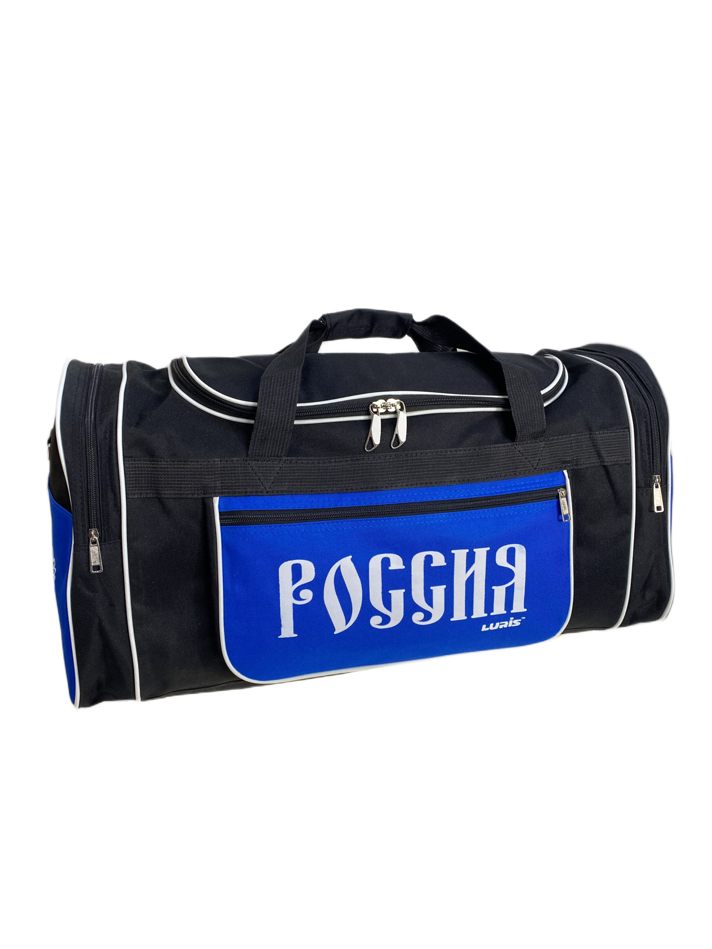 На фото 1 - Дорожная сумка из текстиля  с принтом мультицвет