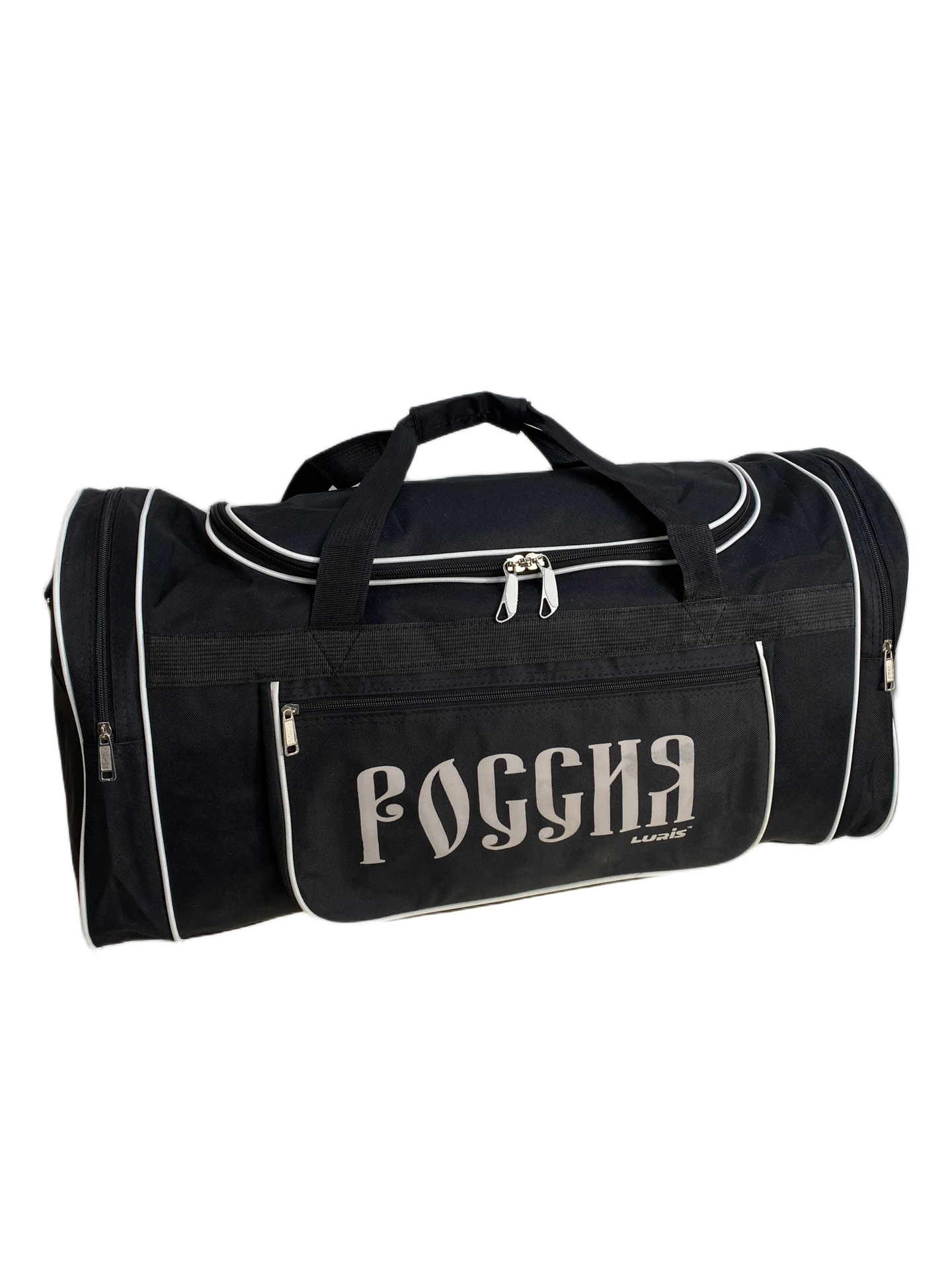 На фото 1 - Дорожная сумка из текстиля  с принтом мультицвет