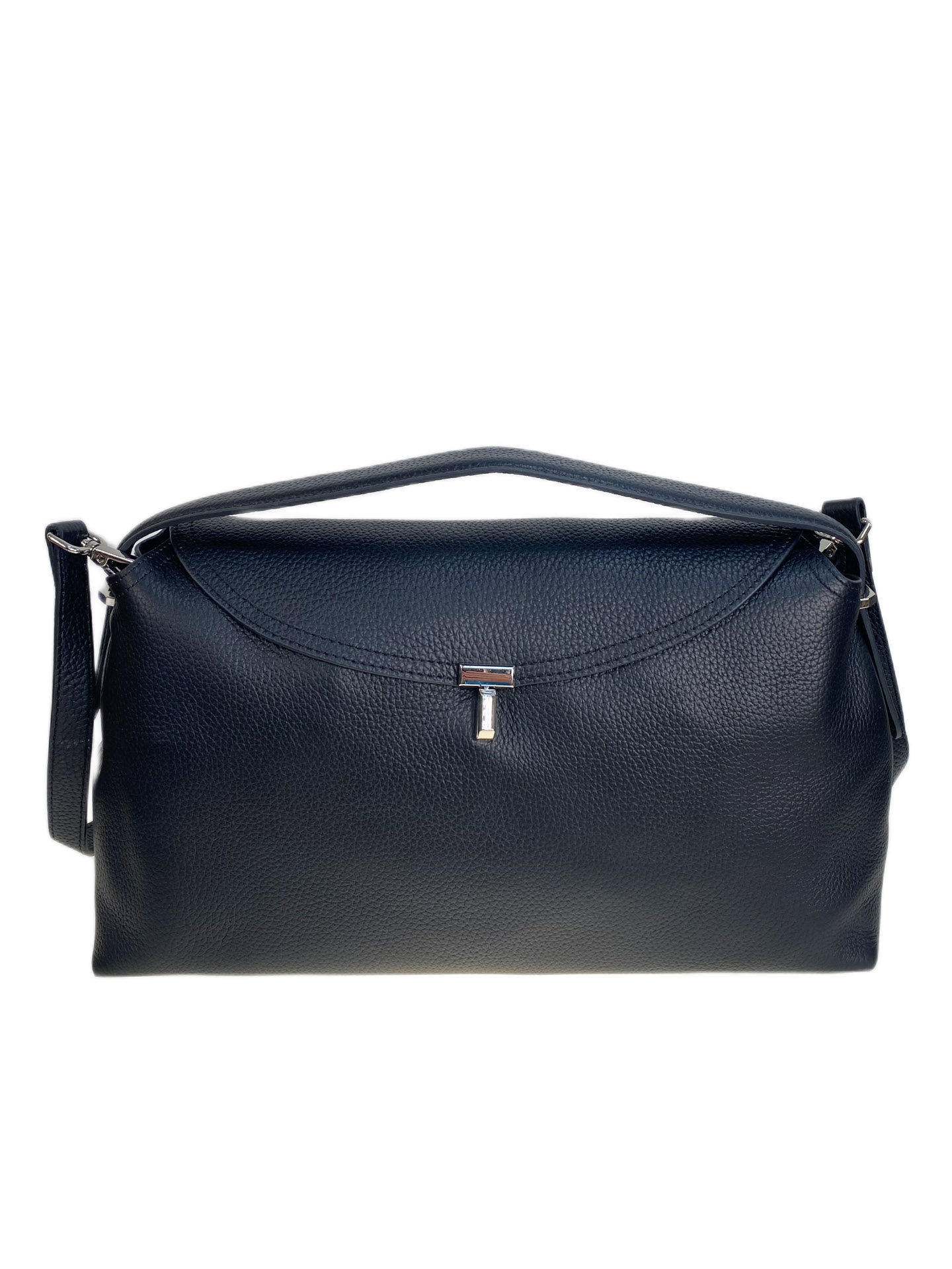 На фото 2 - Женская сумка из натуральной кожи, цвет черный