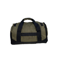 На фото 2 - Дорожная сумка из текстиля  с принтом, цвет зеленый