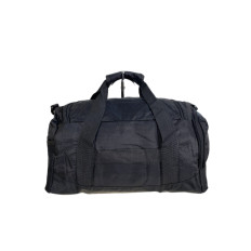 На фото 2 - Дорожная сумка из текстиля  с принтом, цвет черный