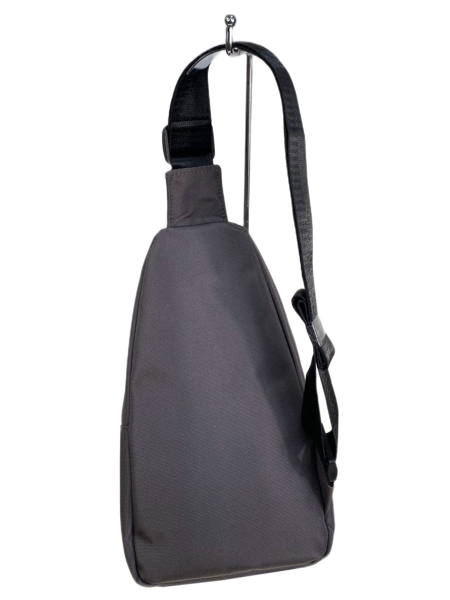 На фото 2 - Сумка на плечо слинг текстильная, цвет серая