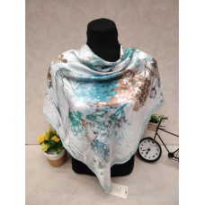 На фото 1 - Женский платок из шёлка, мультицвет